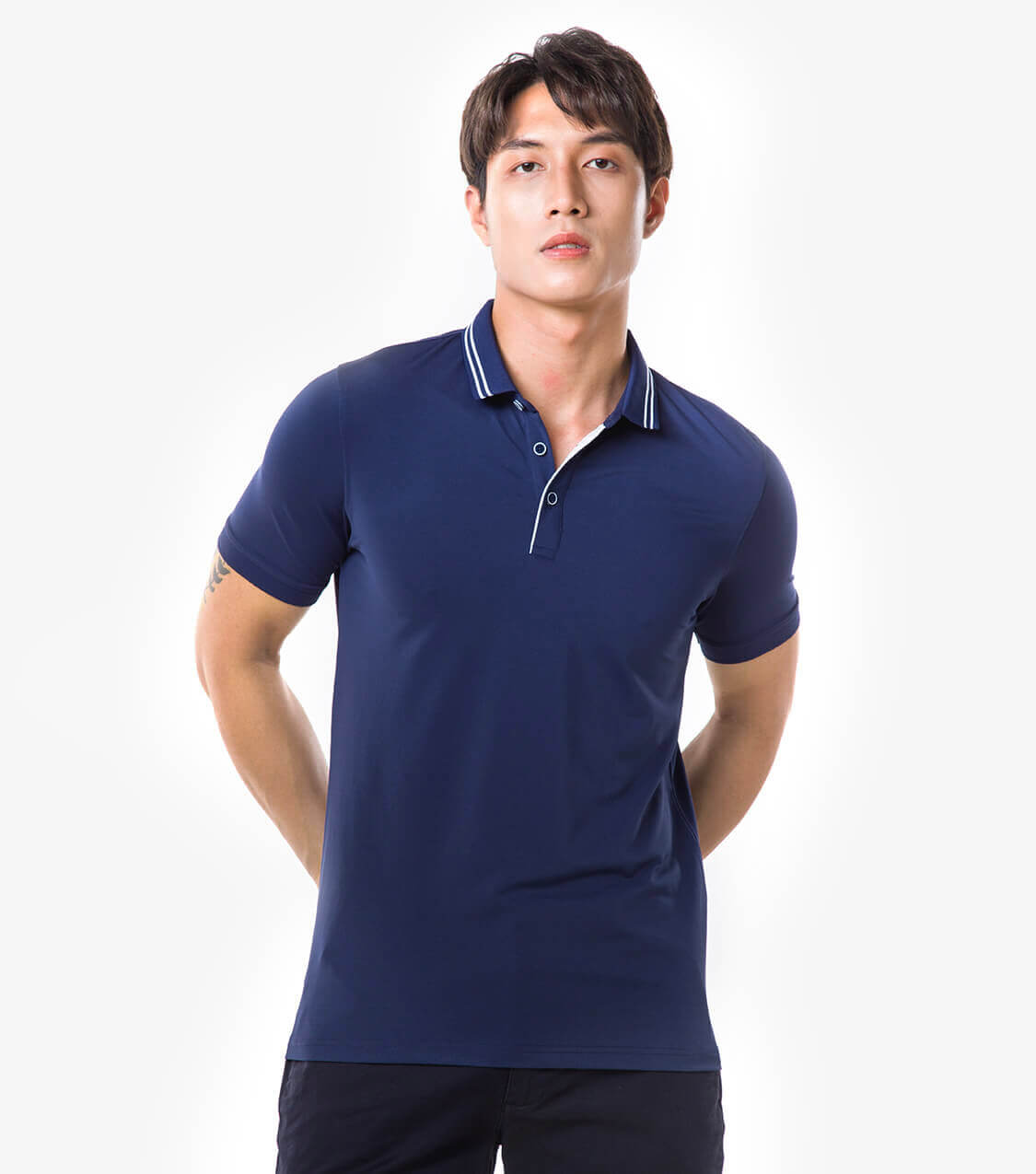 Áo Polo nam Coolmax chống nhăn hiệu quả - Xanh Navy